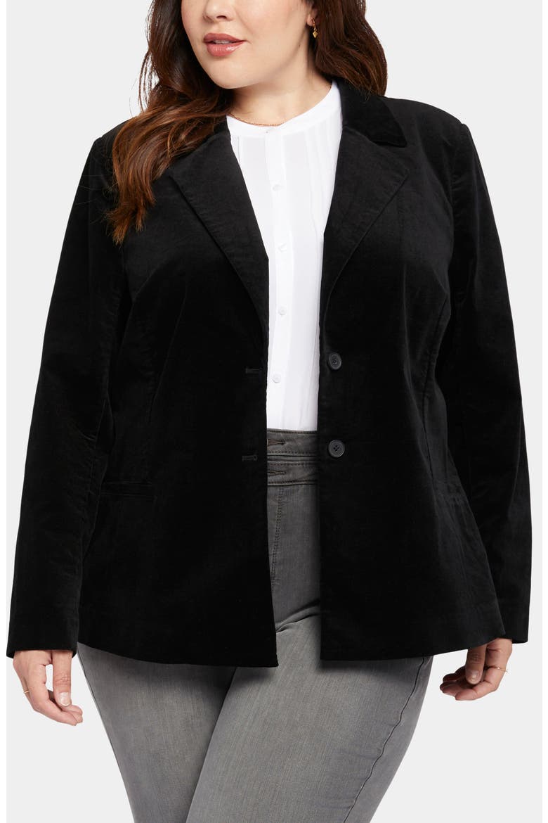 Classic Velveteen Blazer, Main, color, BLACK