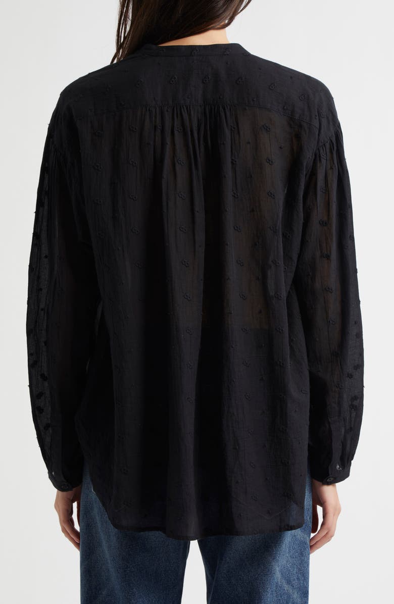 Nili Lotan Neville Embroidered Shirt, Alternate, color, Black