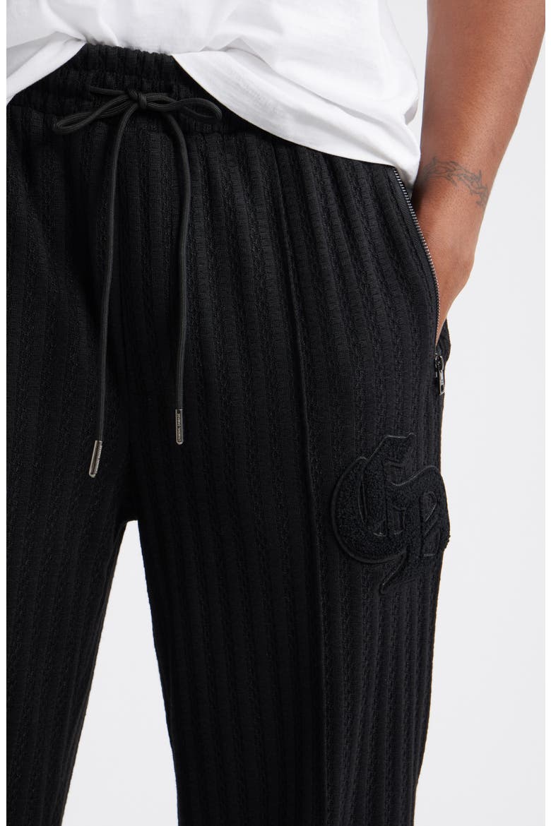Stanford Rib Knit Sweatpants, Alternate, color, BLACK