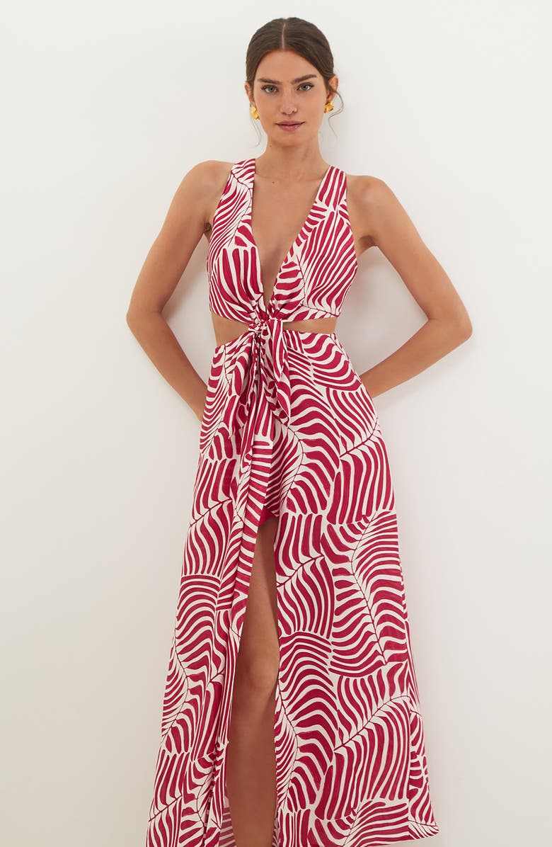 ViX Paula Hermanny Ginga Nadi Maxi Cover-Up Dress, Alternate, color, Multi