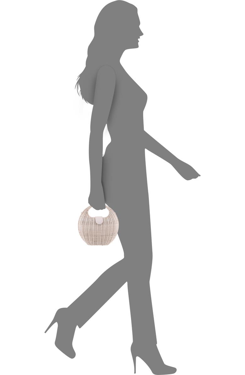 Nina Kava Rattan Handbag, Alternate, color, White