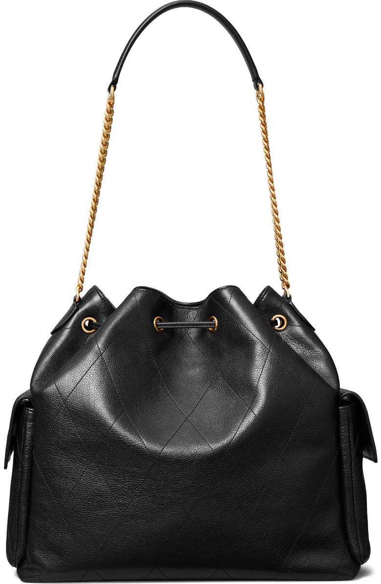 Tory Burch Large Charlie Quilted Leather Drawstring Shoulder Bag, Alternate, color,