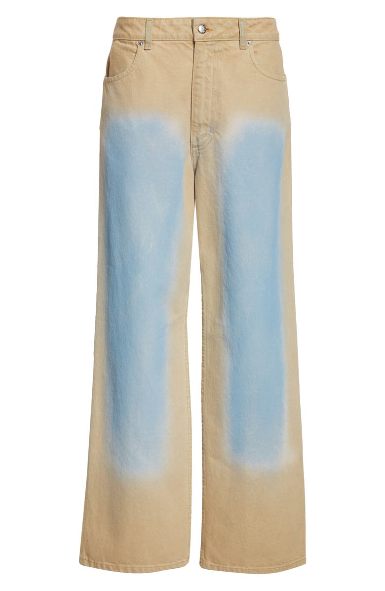 Eckhaus Latta Wide Leg Jeans, Alternate, color, Sandbar