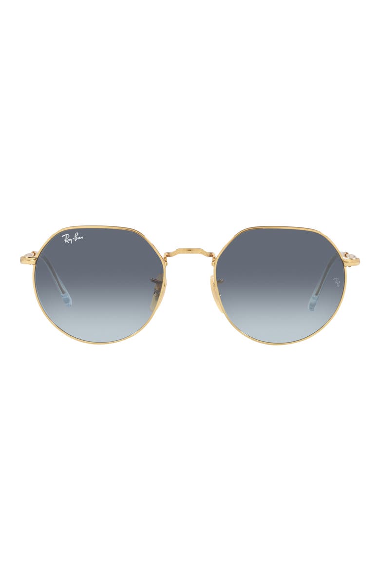 51mm Gradient Geometric Sunglasses, Main, color, ARISTA BLUE