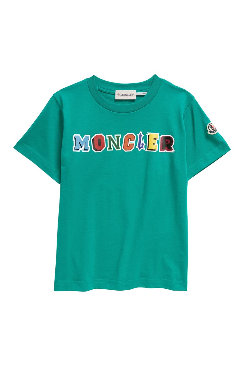 Kids' Multi Logo Cotton Graphic T-Shirt, Main, color, GREEN
