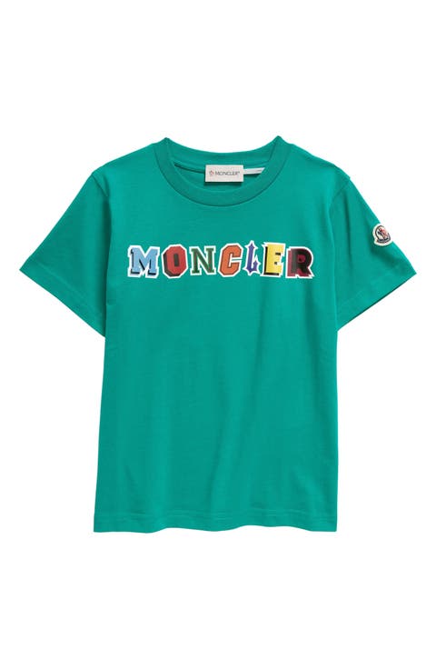 Kids' Multi Logo Cotton Graphic T-Shirt