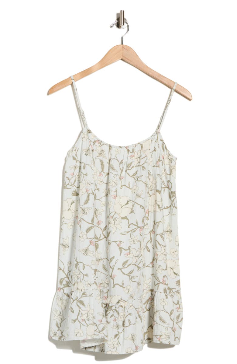 Abound Cotton Gauze Minidress, Main, color, Grey- Ivory Hidden Veg Toile