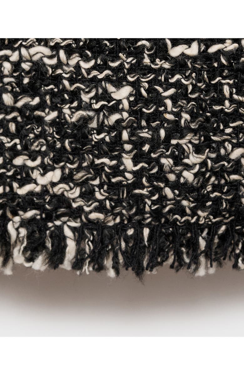 MANGO Tweed Miniskirt, Alternate, color, Black