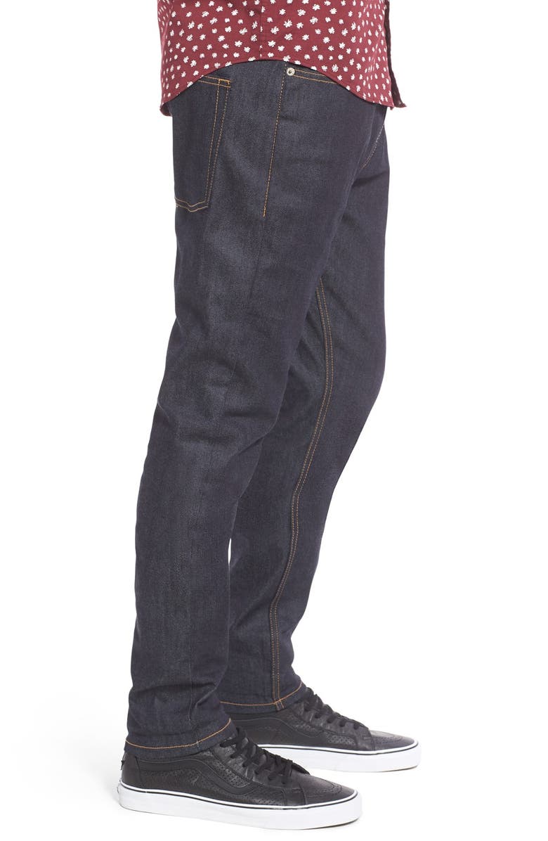 Topman Slim Fit Raw Denim Jeans, Alternate, color,