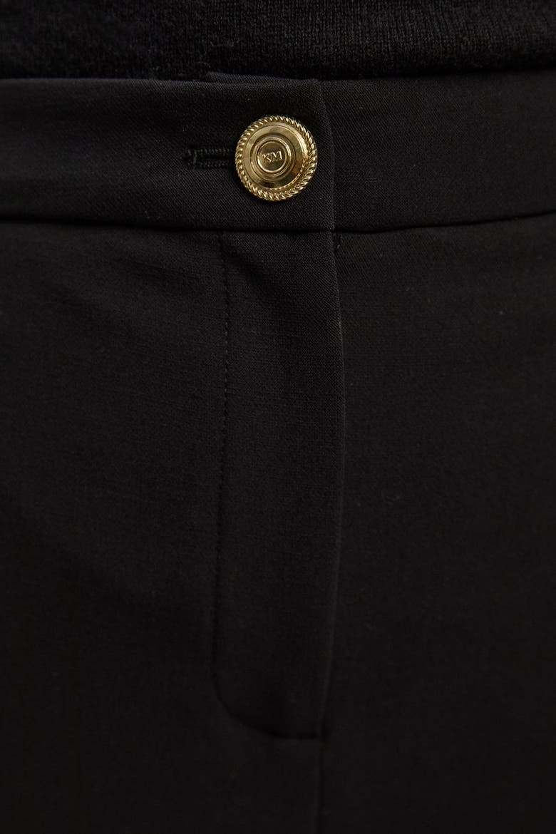 Petite Military Straight Leg Trousers, Alternate, color, Black