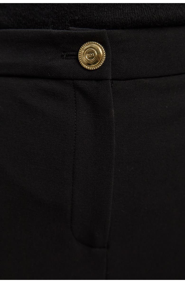 Karen Millen Petite Military Straight Leg Trousers, Alternate, color, Black