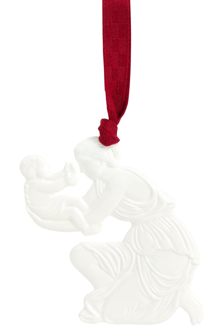 Festive Joy Bone China Ornament, Main, color, WHITE