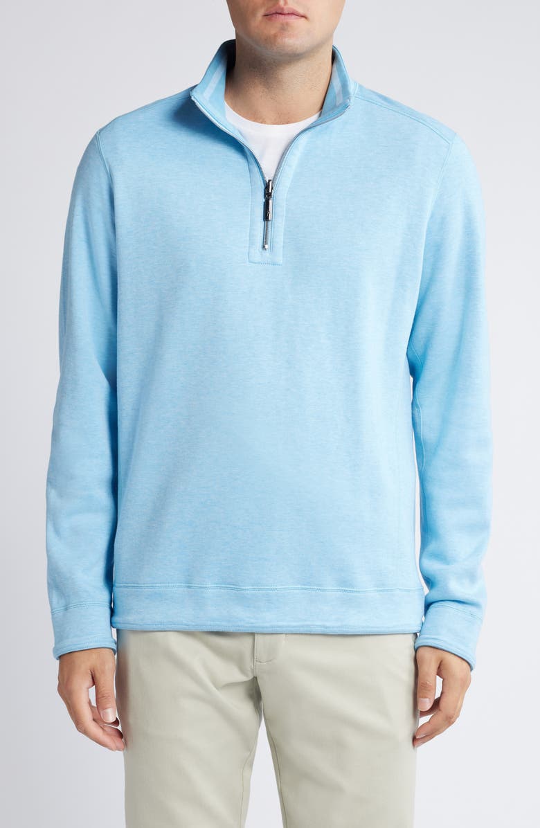 Tommy Bahama New Flip Coast Half Zip Pullover, Main, color, Banff Blue Heather