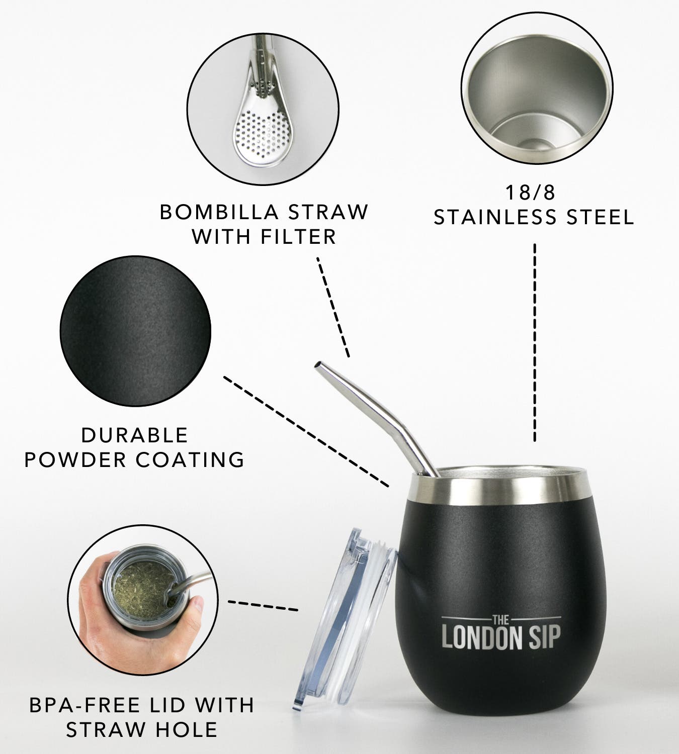 London Sip Yerba Mate Cup Set 8oz | Nordstrom