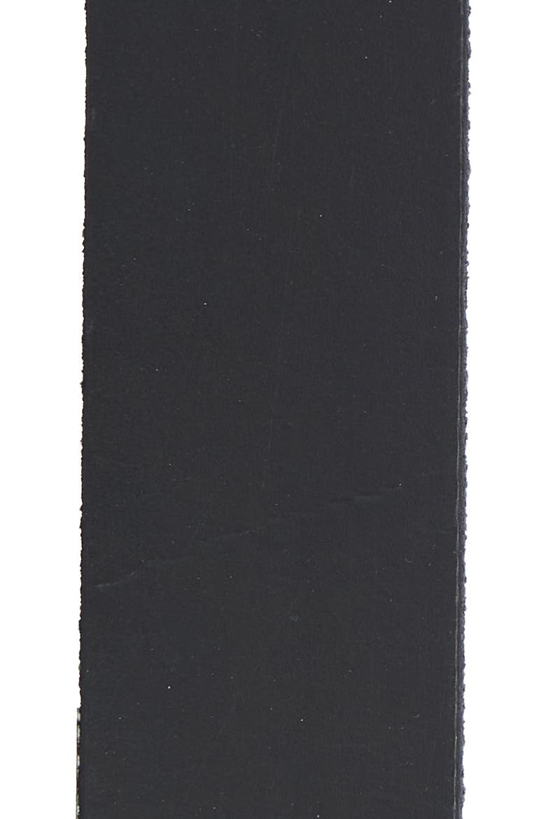 Western Hexagonal Buckle Leather Belt, Alternate, color, BLACK / ANTIQUE NICKEL