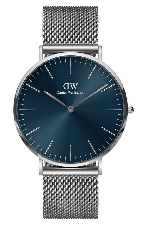 Daniel Wellington Classic Mesh Strap Watch, 40mm In Brown