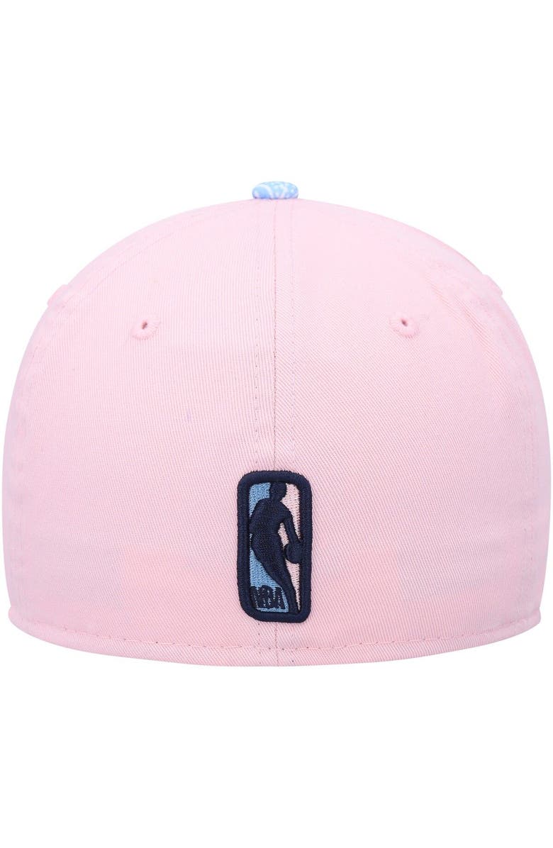 New Era Men's New Era Pink/Light Blue Los Angeles Lakers Paisley Visor 59FIFTY Fitted Hat, Alternate, color, 