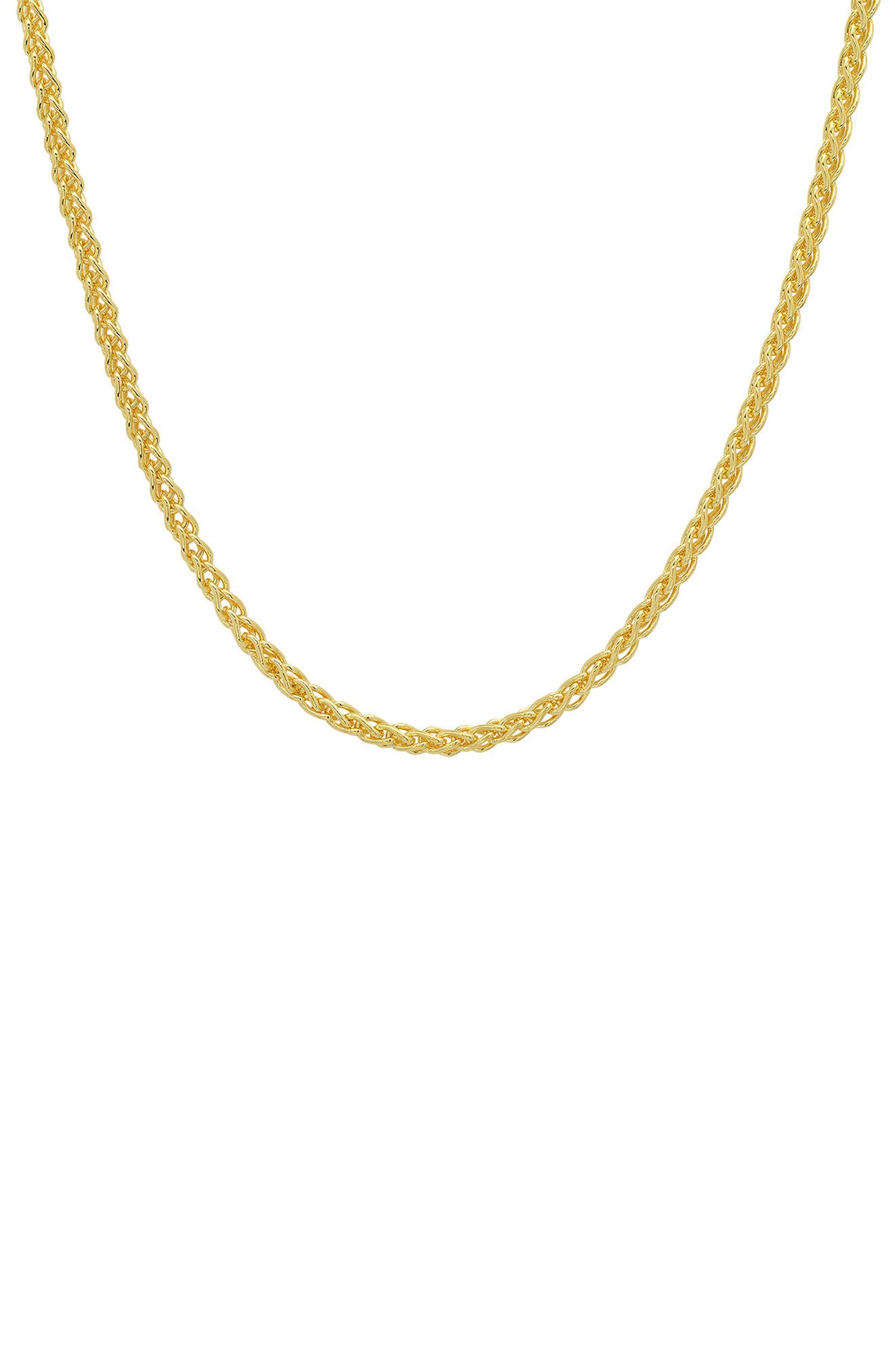 Queen Jewels Sterling Silver Foxtail Wheat Chain Necklace