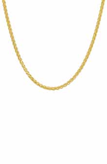 Queen Jewels Sterling Silver Foxtail Wheat Chain Necklace