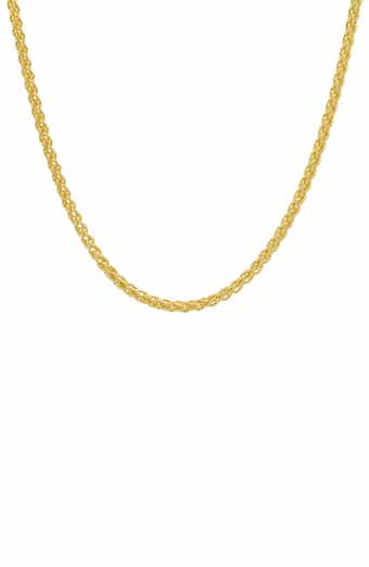 Queen Jewels Sterling Silver Foxtail Wheat Chain Necklace