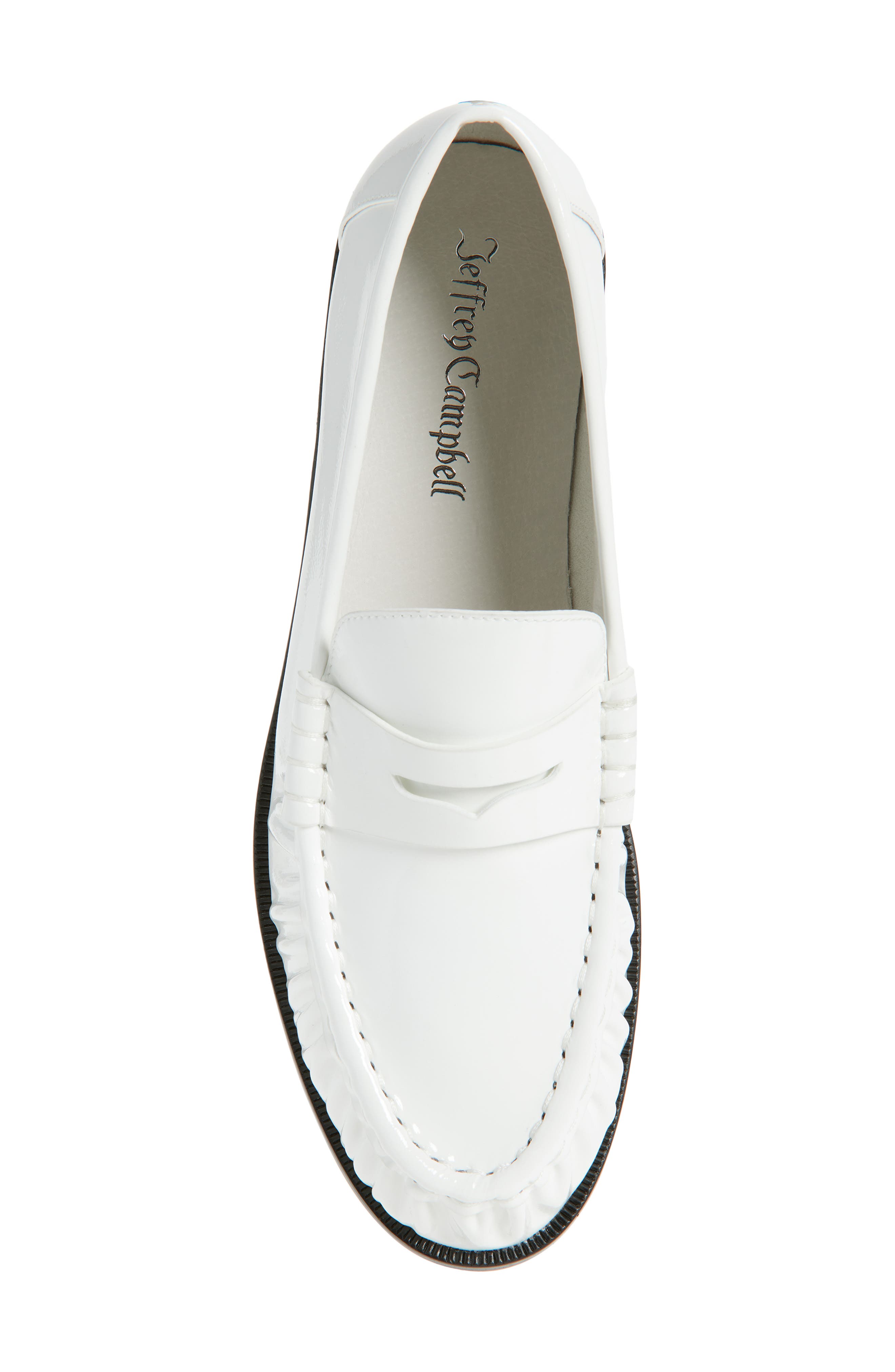 Stallone Penny Loafer, Alternate, color, WHITE CRINKLE PATENT