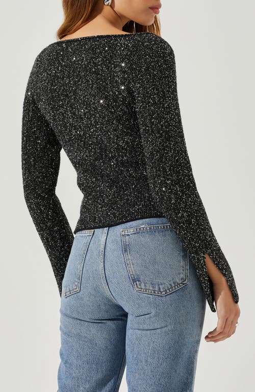 Astr The Label Marina Metallic Sweater In Animal Print