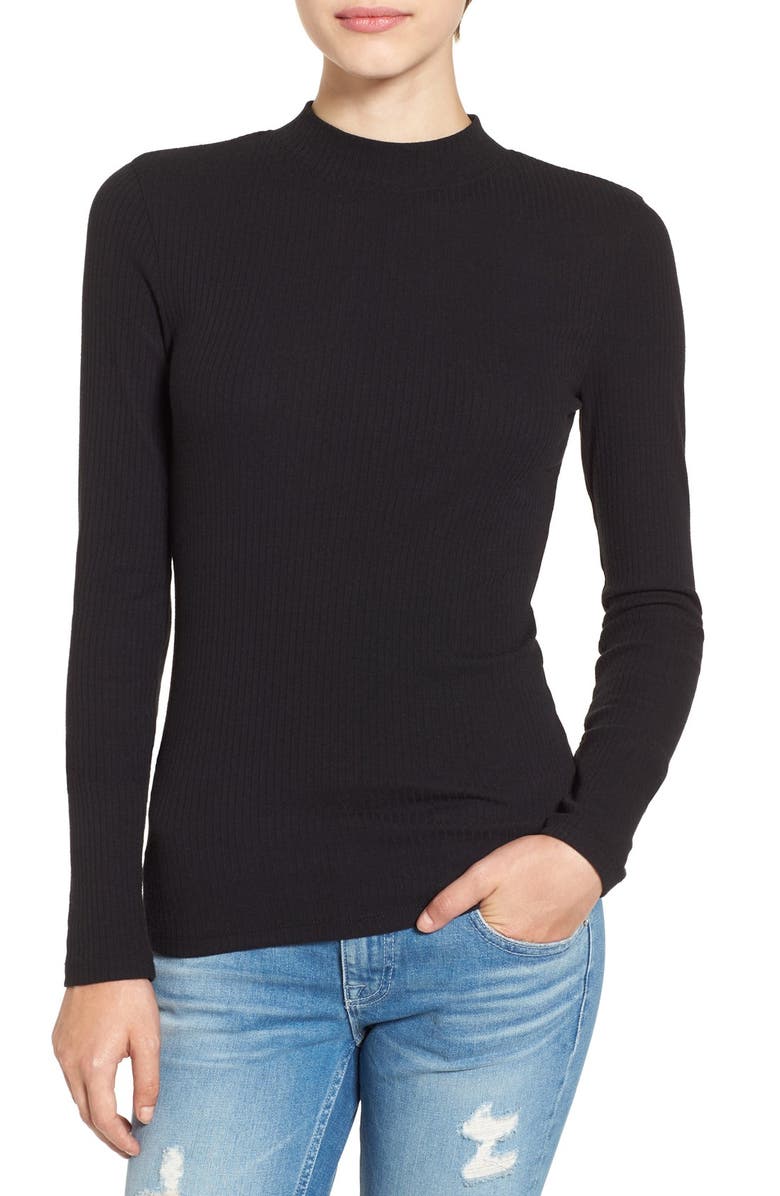 BP. Rib Knit Mock Neck Tee, Main, color, 