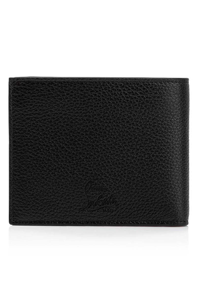 Christian Louboutin Coolcard Leather Bifold Wallet, Alternate, color, Black/ Gun Metal