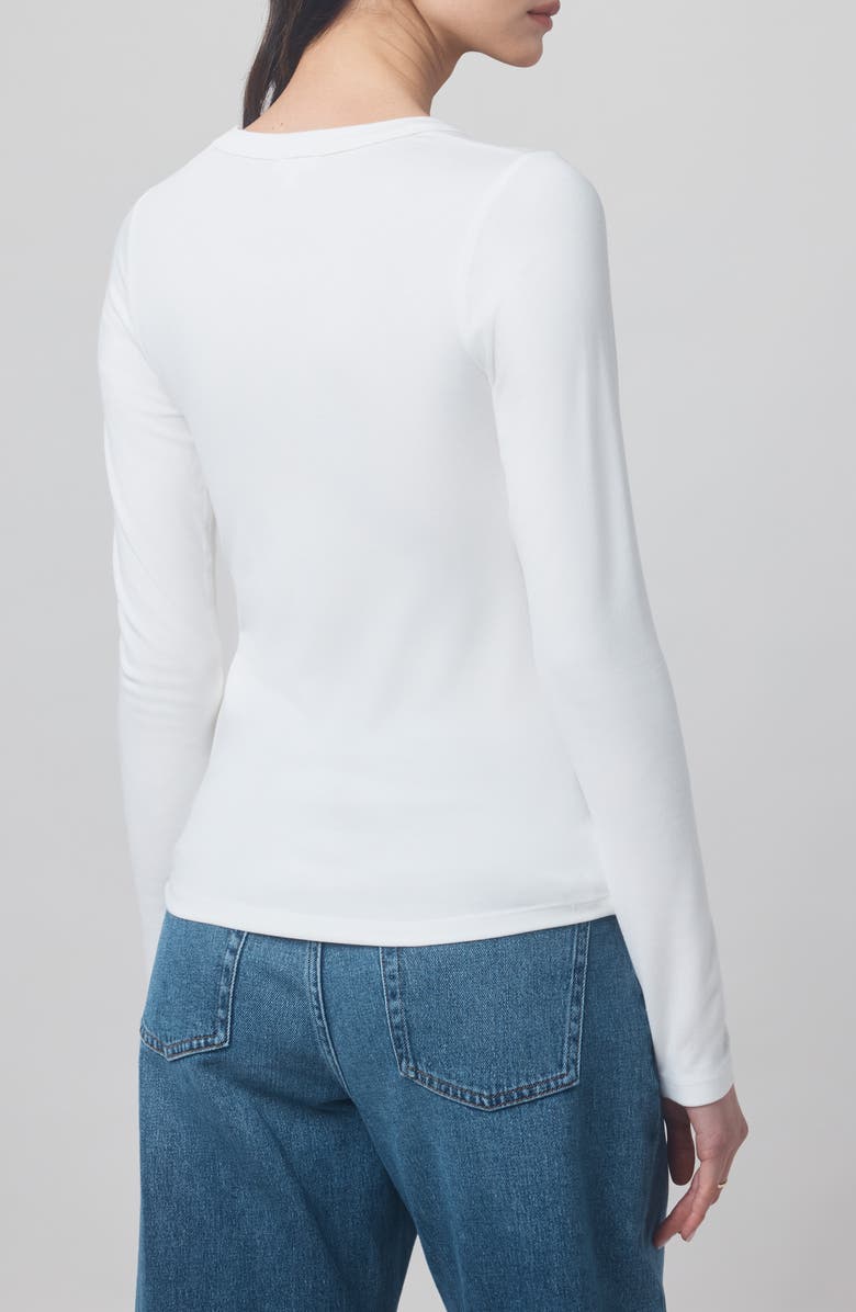 Splendid x @cellajaneblog Long Sleeve Layering T-Shirt, Alternate, color, Snow