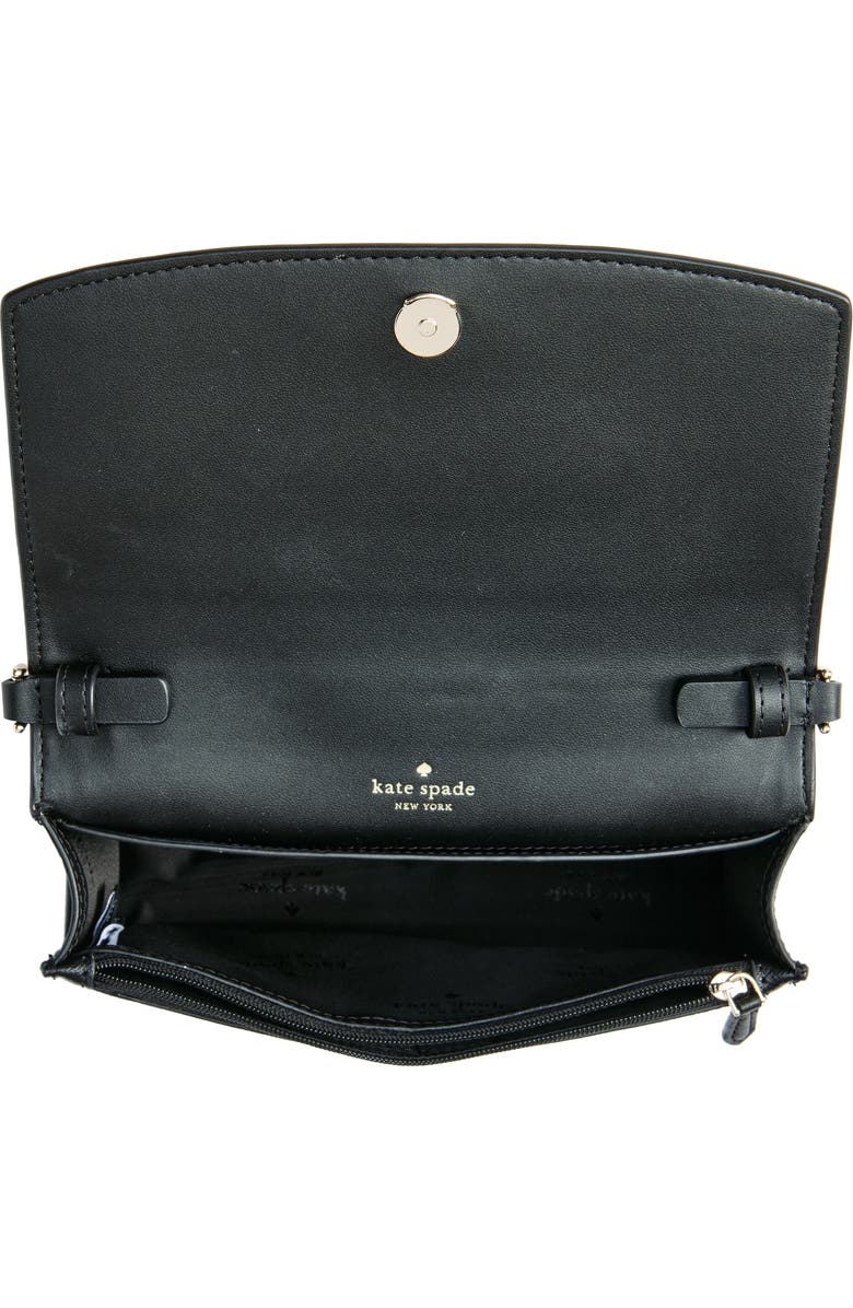 Kate Spade New York small flap crossbody bag, Alternate, color, Black