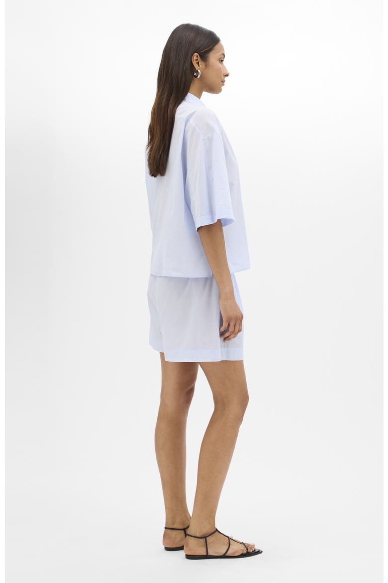 Voile Short Sleeve Shirt, Alternate, color, Sky