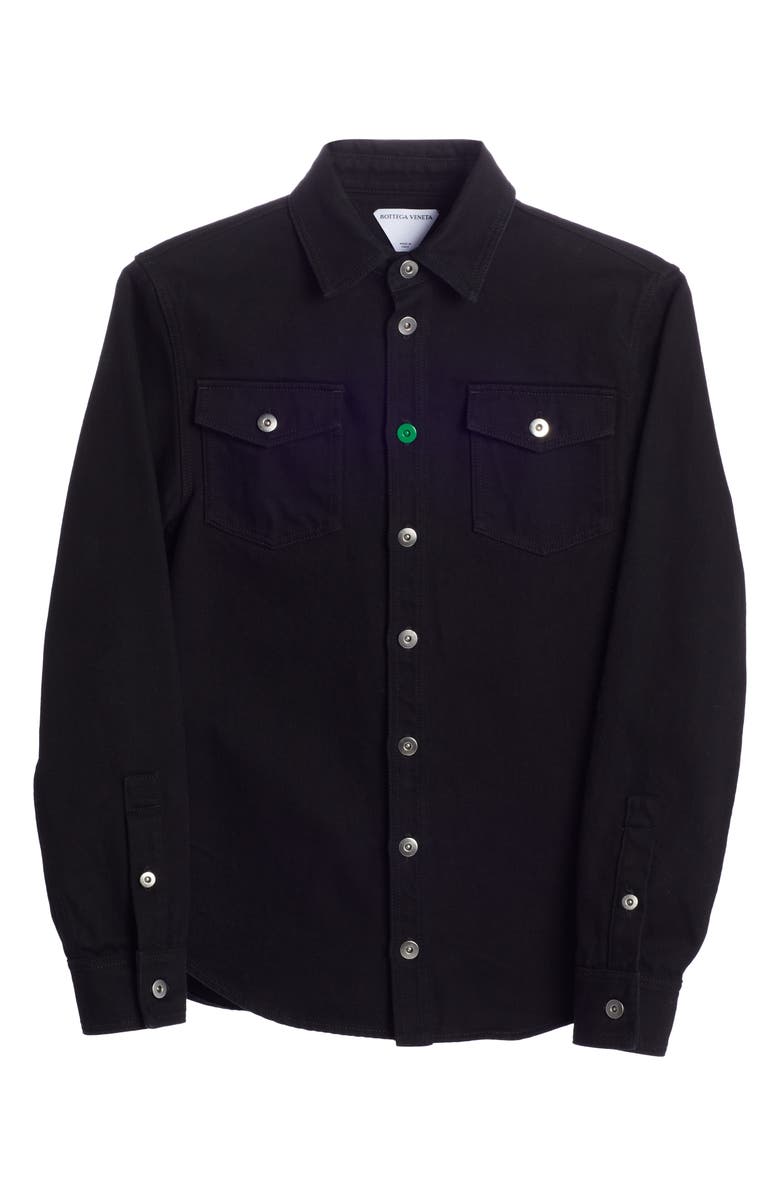 Bottega Veneta Parakeet Denim Button-Up Shirt, Alternate, color,