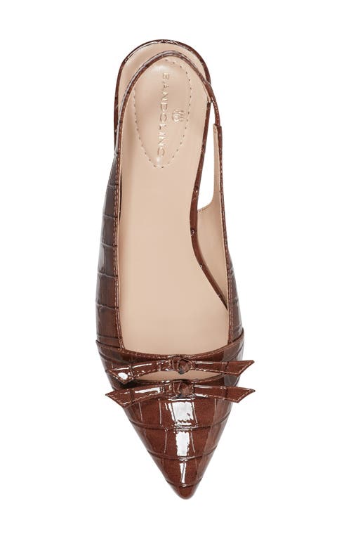 Bandolino Womens Aleeza Slingback Dress Flats In Brown