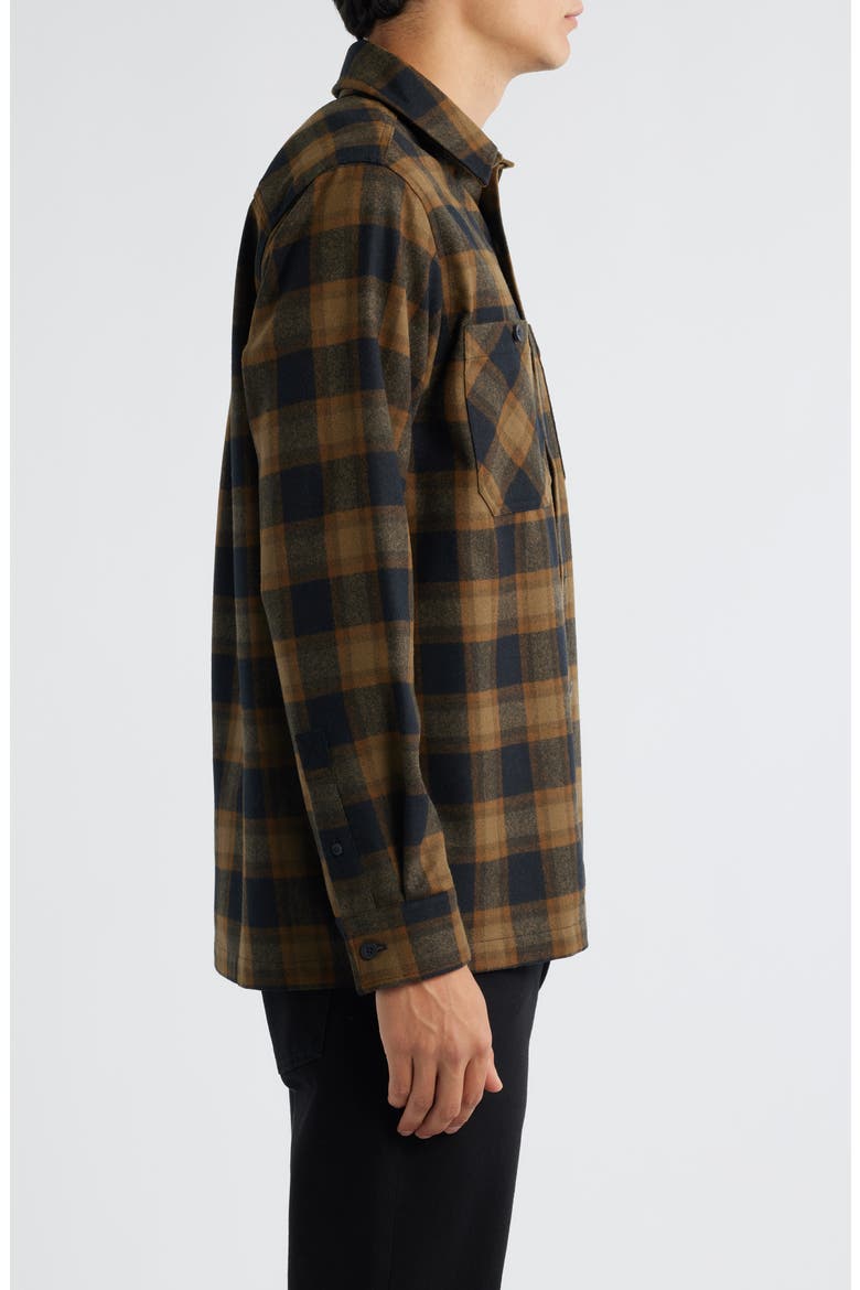 Umatilla Wool Button-Up Work Shirt, Alternate, color, OLIVE/ BLACK CHECK