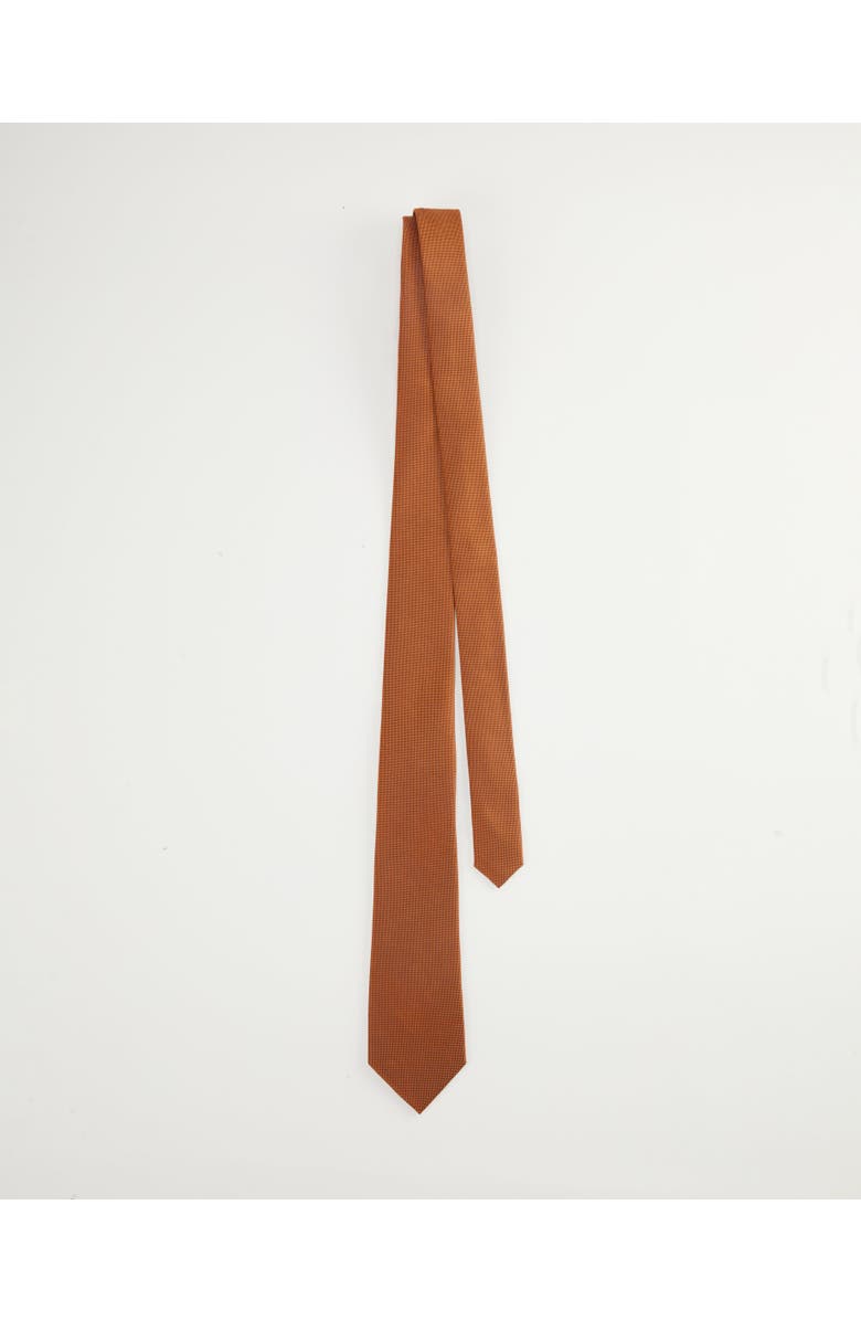Knottery & Co Twill Silk Tie, Alternate, color, Cinnamon Brown