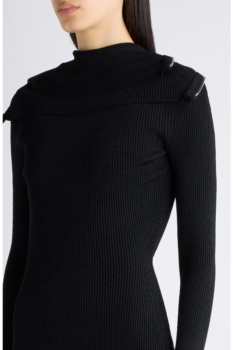 Long Sleeve Rib Maxi Sweater Dress, Alternate, color, 1000 BLACK