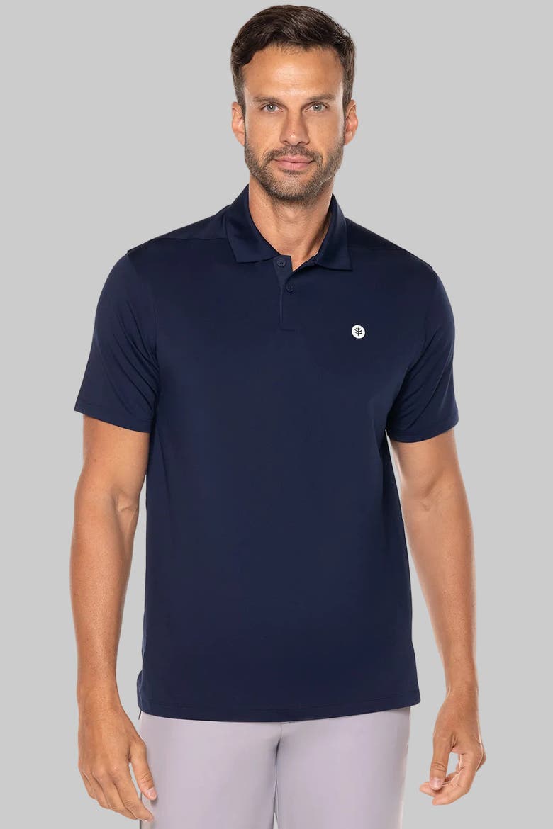 Men's Victory Lap Short Sleeve Polo, UPF 50+ Sun Protection, Alternate, color, Navy
