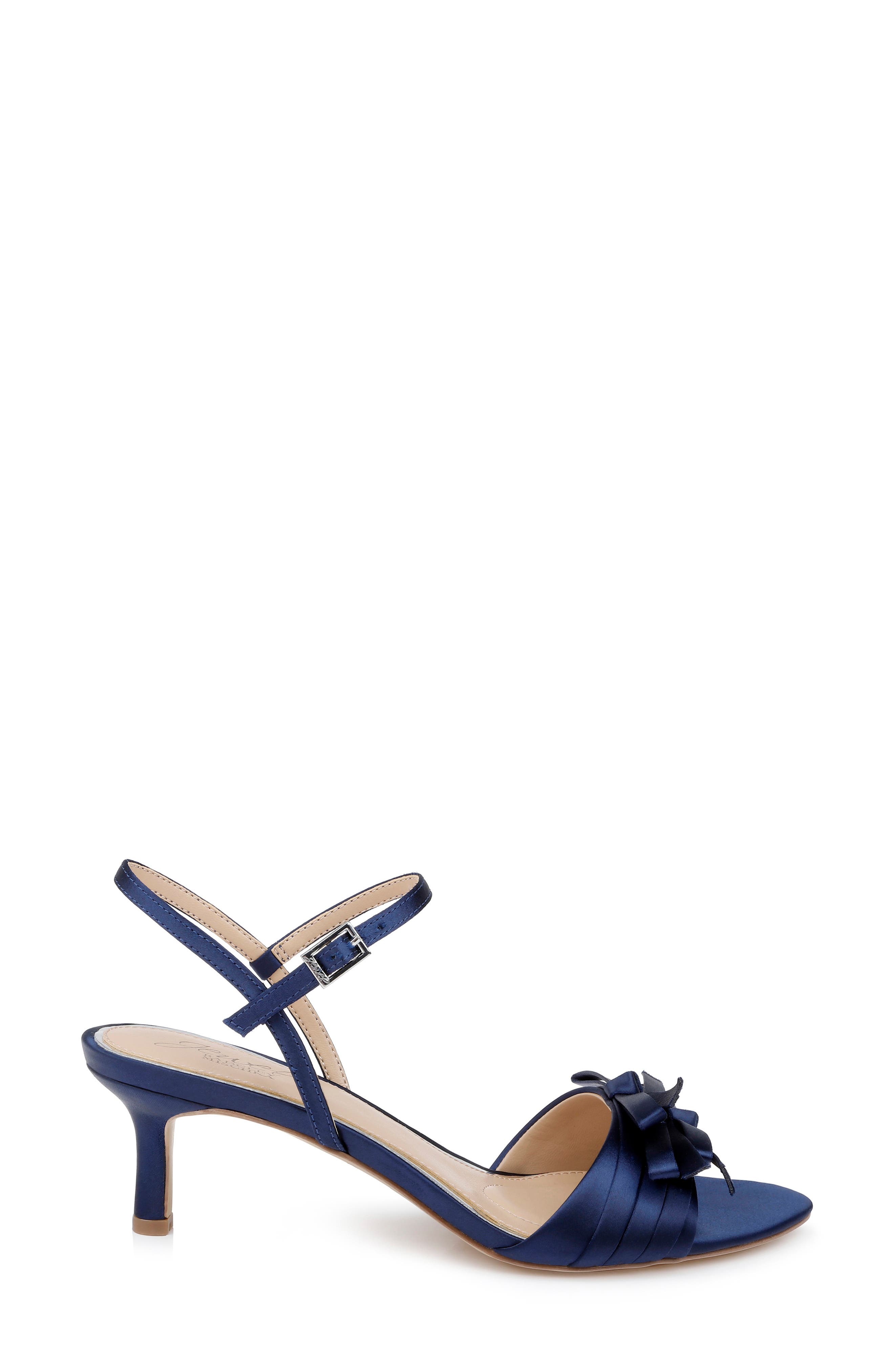 Floribeth Ankle Strap Sandal, Alternate, color, NAVY SATIN
