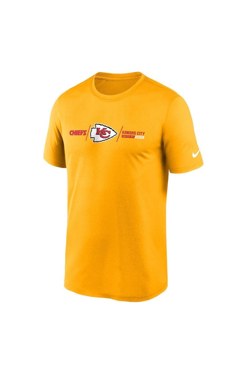 Nike Men's Nike Gold Kansas City Chiefs Horizontal Lockup Legend Performance T-Shirt, Alternate, color, Gold