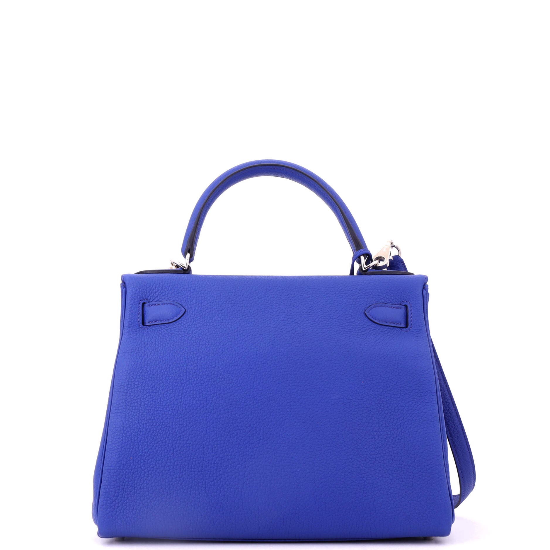 Pre-Owned Hermes Kelly Handbag Blue Togo with Palladium Hardware 28, Alternate, color, Bleu Royal