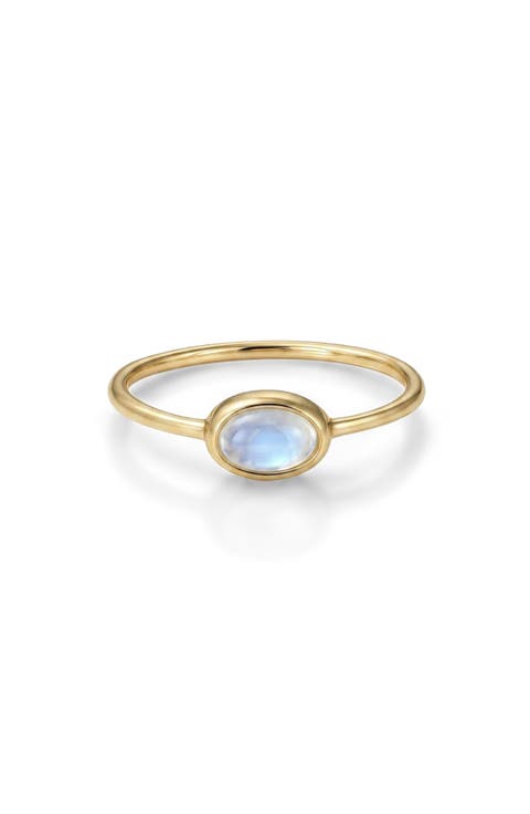 Moonstone 14k Gold Plated Ring