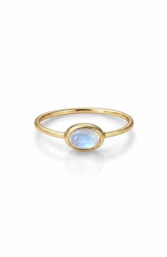 Moonstone 14k Gold Plated Ring