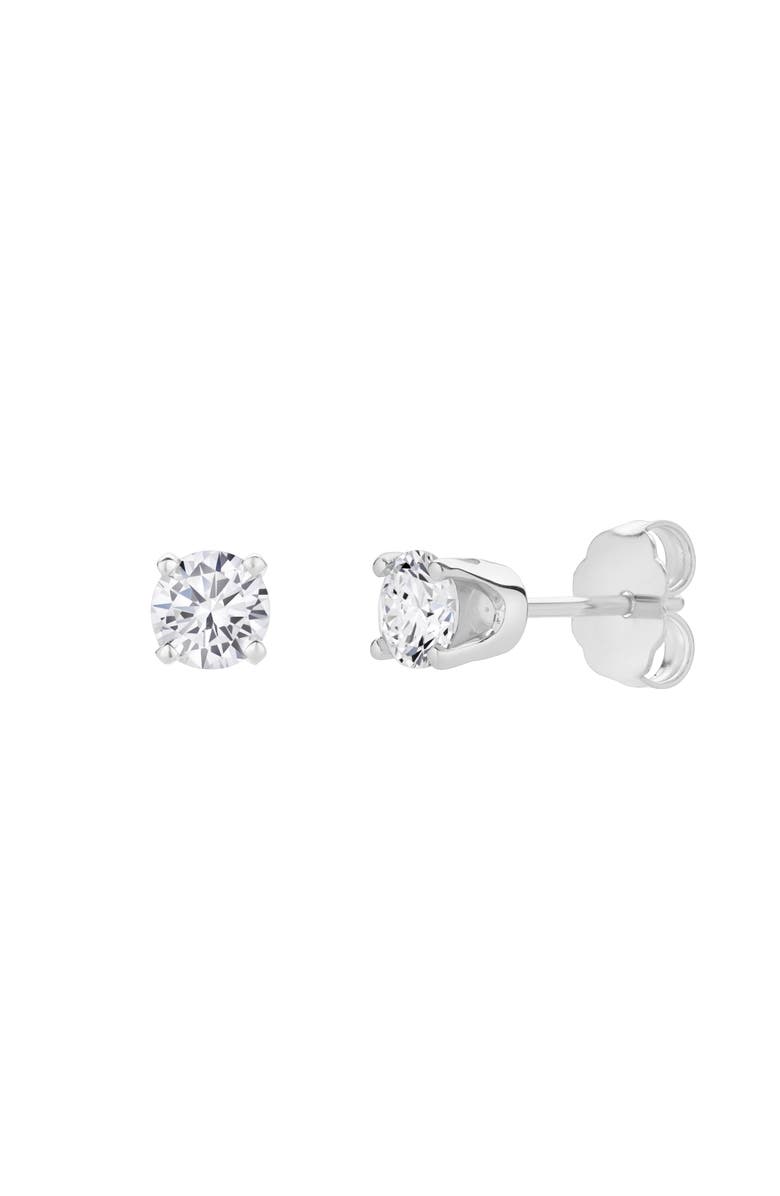 LuvMyJewelry Seraph 14K Gold Lab Grown Round Solitaire Diamond Earrings - 0.6 Ct, Alternate, color, 14K White Gold