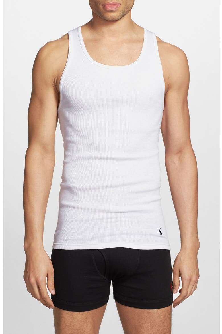 Classic 3-Pack Ribbed Tank, Main, color, WHITE/ WHITE