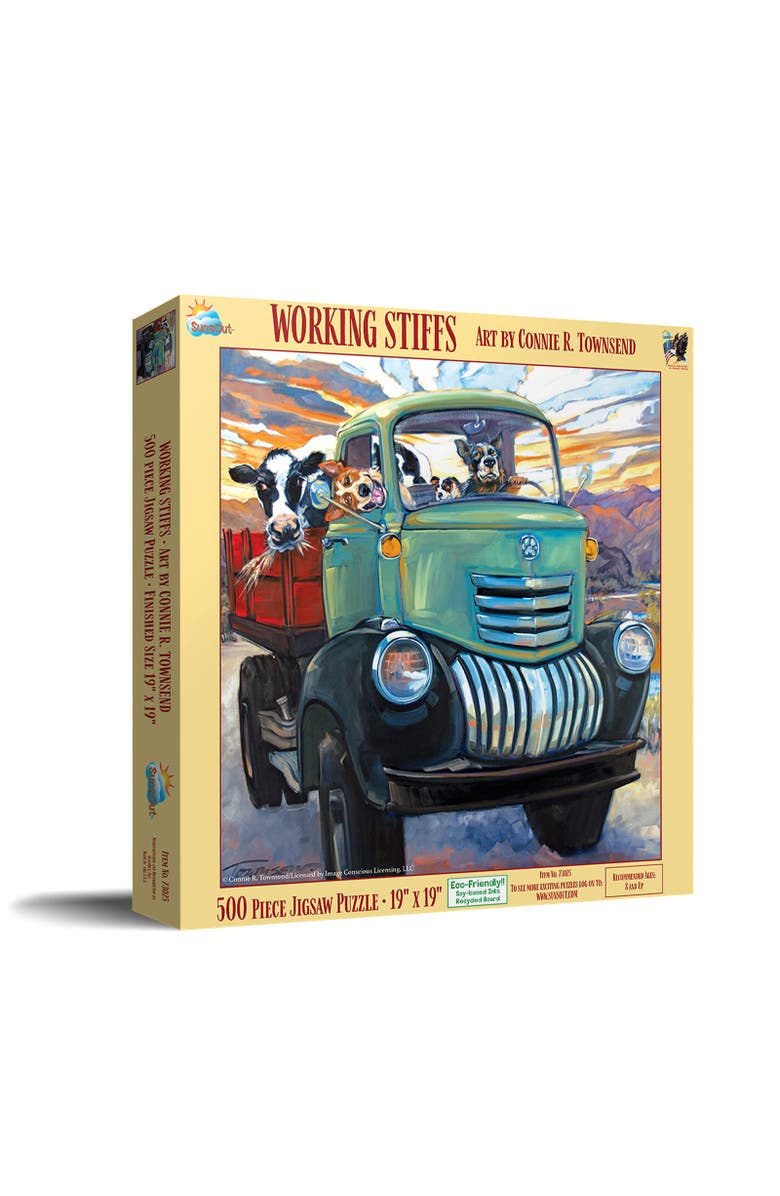 Sunsout Working Stiffs 500 piece Jigsaw Puzzle for Adults, Main, color, Multicolor