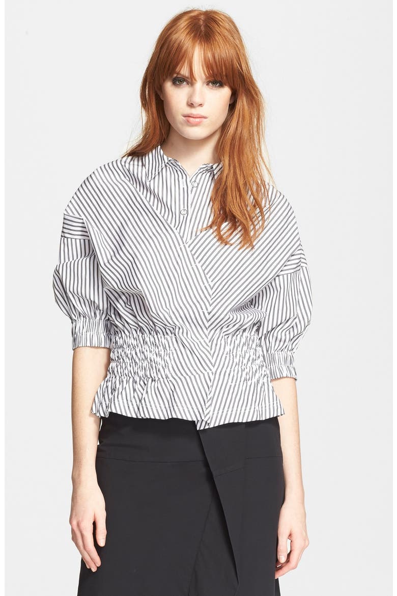 Stripe Crossover Top, Main, color, GUNMETAL MULTI