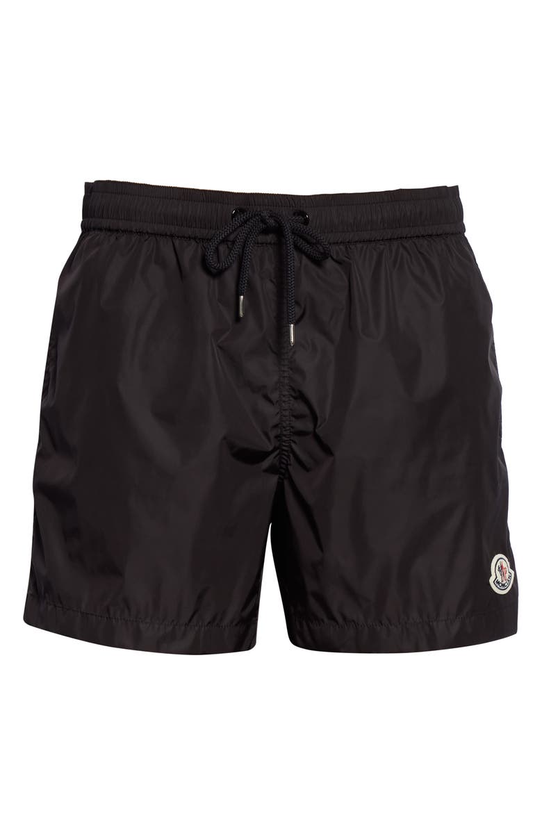 Moncler Logo Patch Swim Trunks, Alternate, color,