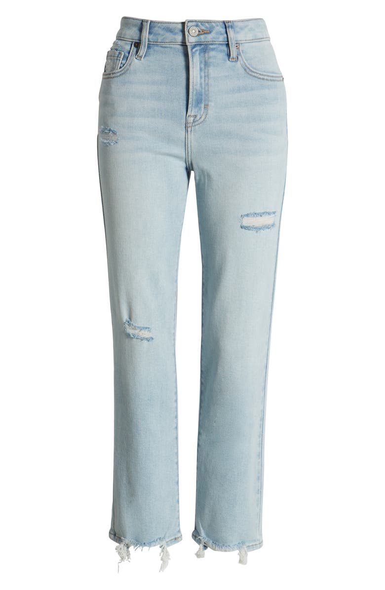 HIDDEN JEANS Fray Hem Ankle Cigarette Skinny Jeans, Alternate, color, Light Wash