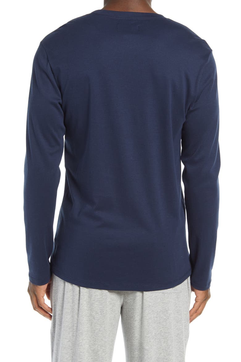 Long Sleeve Pima Cotton Lounge T-Shirt, Alternate, color, NAVY BLAZER