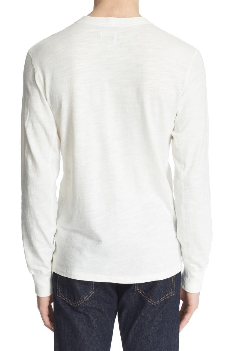 rag & bone Classic Slim Fit Henley, Alternate, color, White